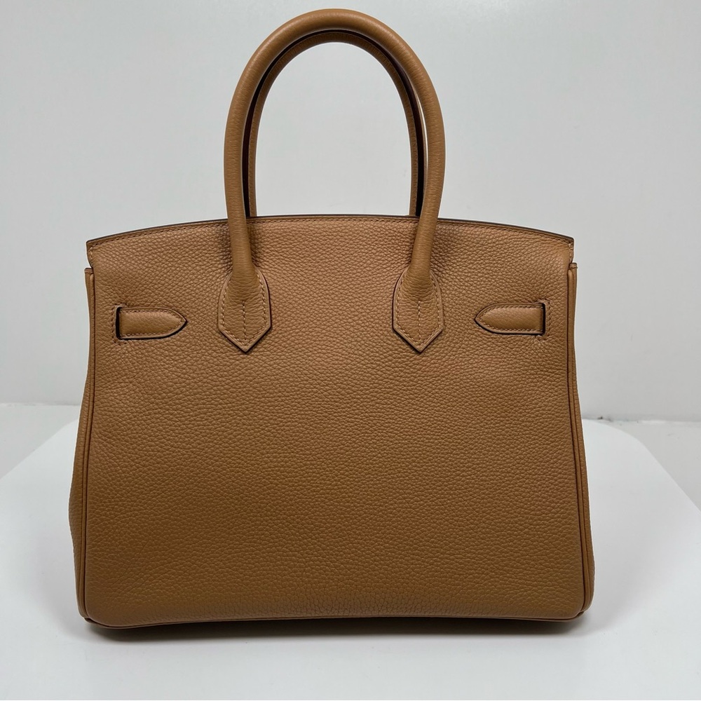 Hermes Birkin 30 Biscuit Tan Beige Clemence Leather Gold Hardware - Picture 5 of 16